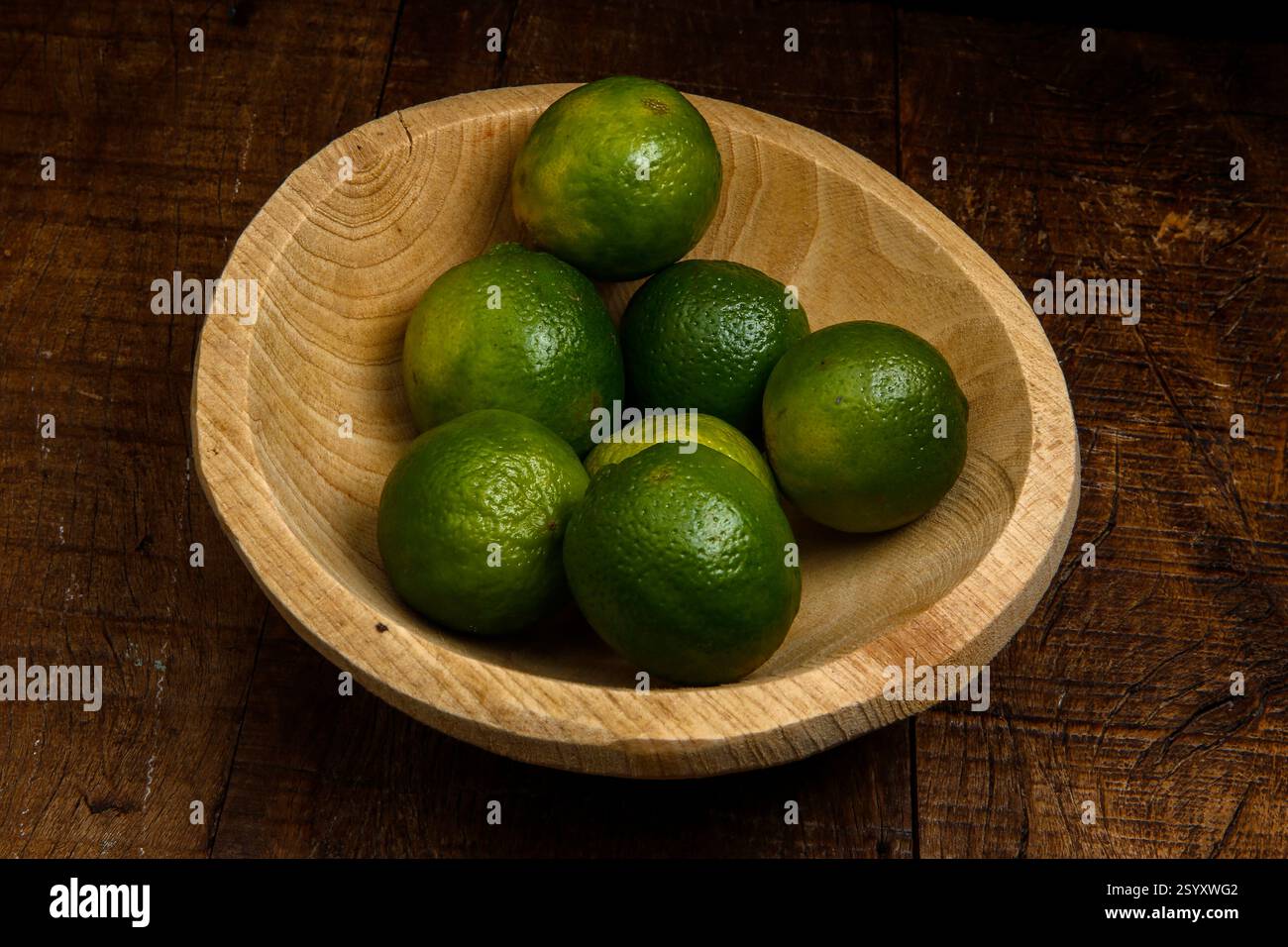 Close up of Persian lime, also known Tahiti lime, is a citrus fruit ...