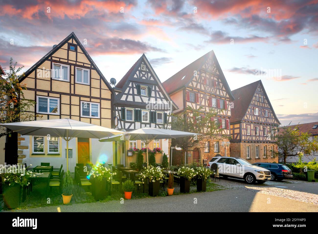 Old city of Marbach am Neckar, Germany Stock Photo