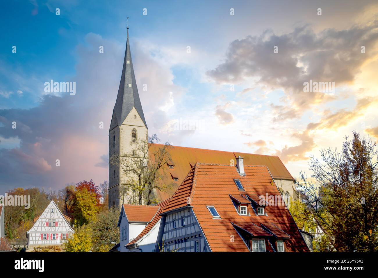 Old city of Marbach am Neckar, Germany Stock Photo