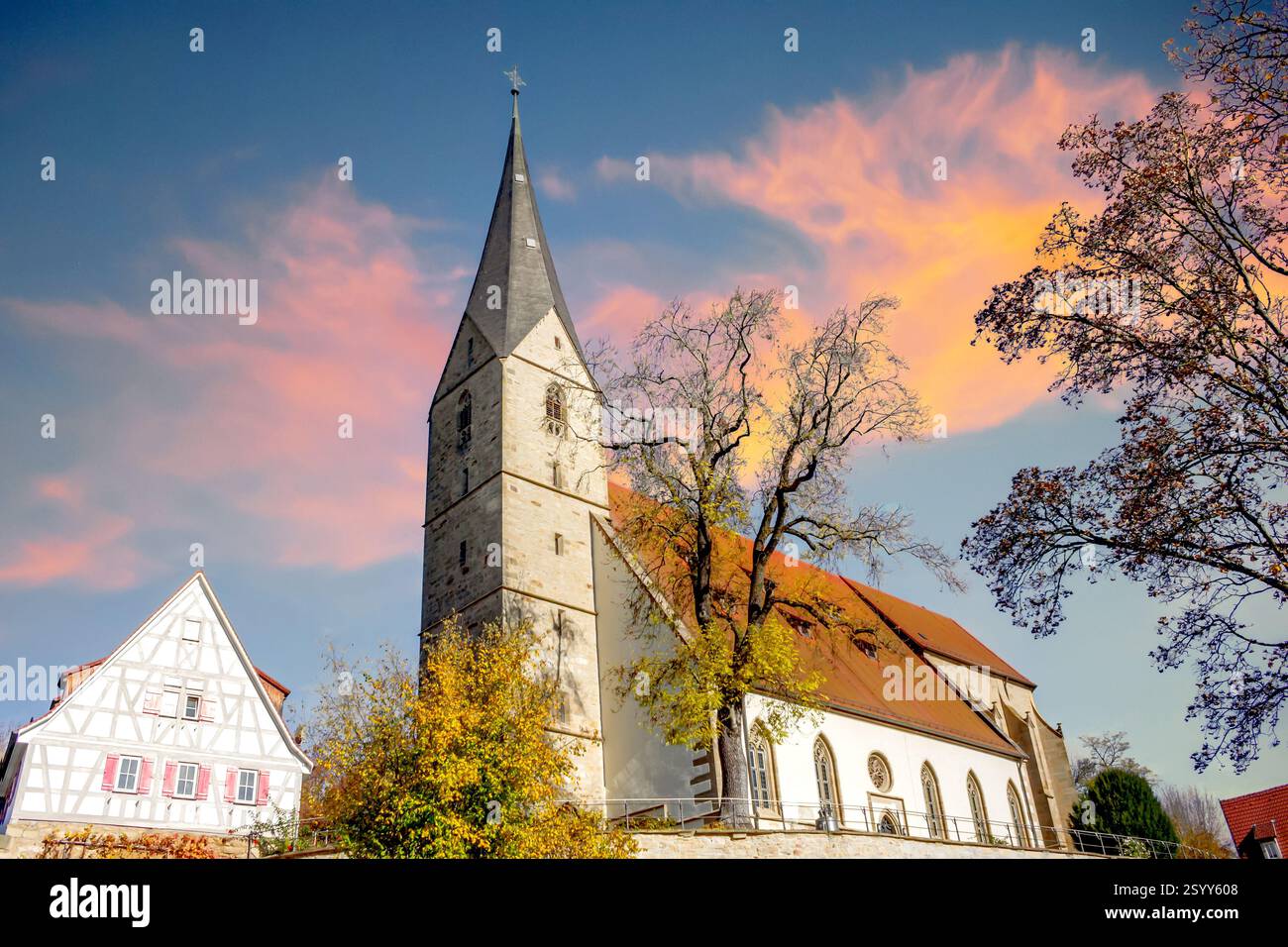 Old city of Marbach am Neckar, Germany Stock Photo