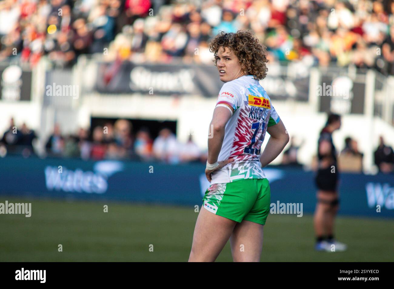 London, UK, 1st March 2025 Harlequins and Red Rose fullback Ellie ...