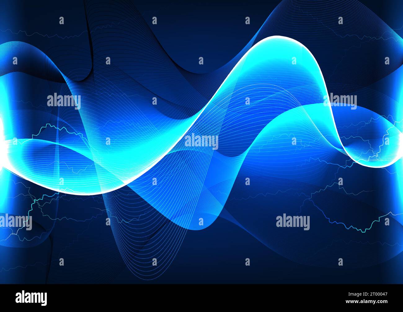 Abstract background technology of connection to transmit data in the Internet network Shows a wave of information and electric current that exchanges Stock Vector