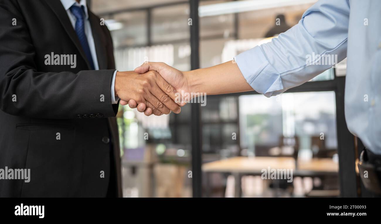 Lawyer Legal counsel Businessman shaking hands successful making a deal