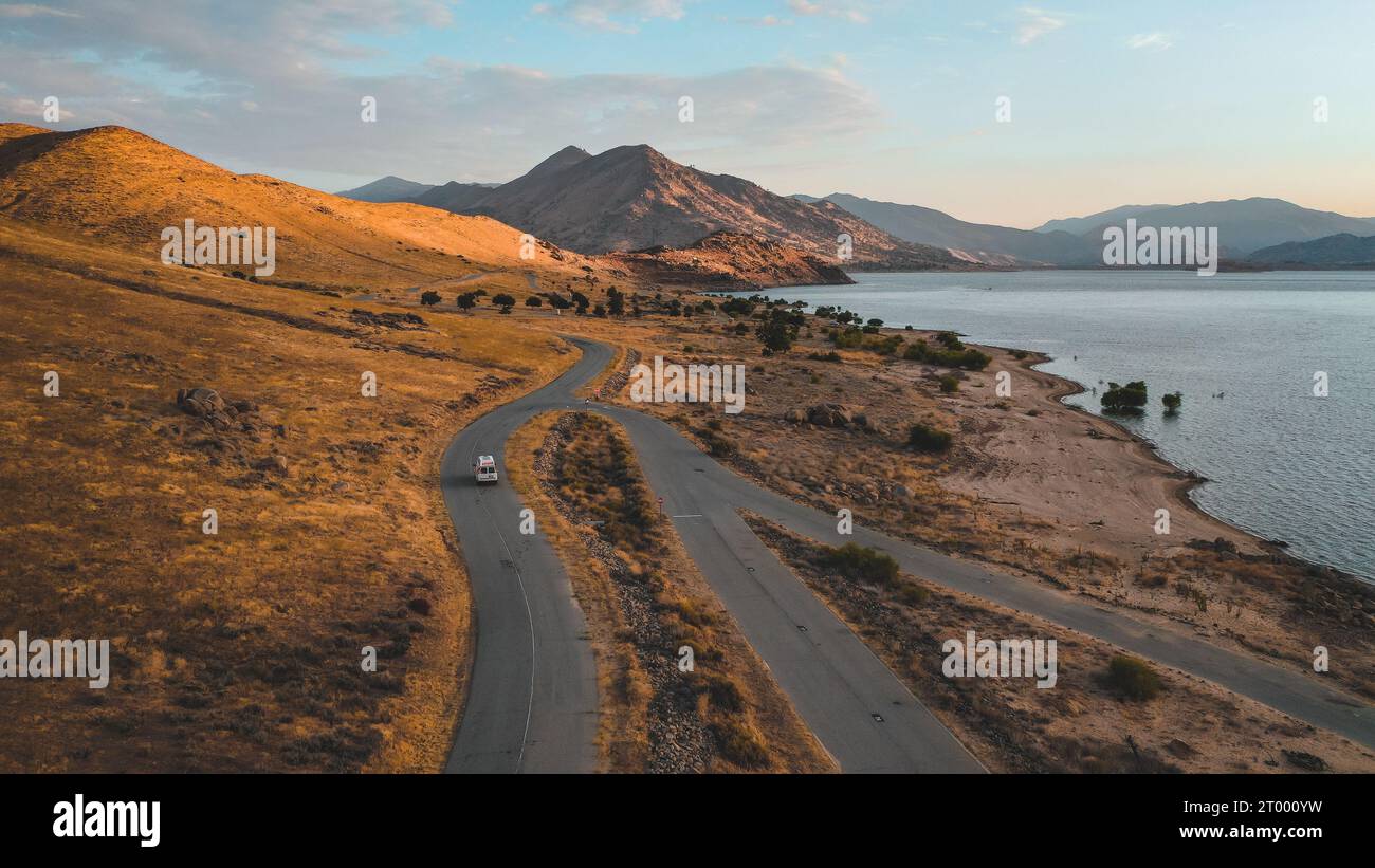 An aerial view of a highway in California, US Stock Photo - Alamy