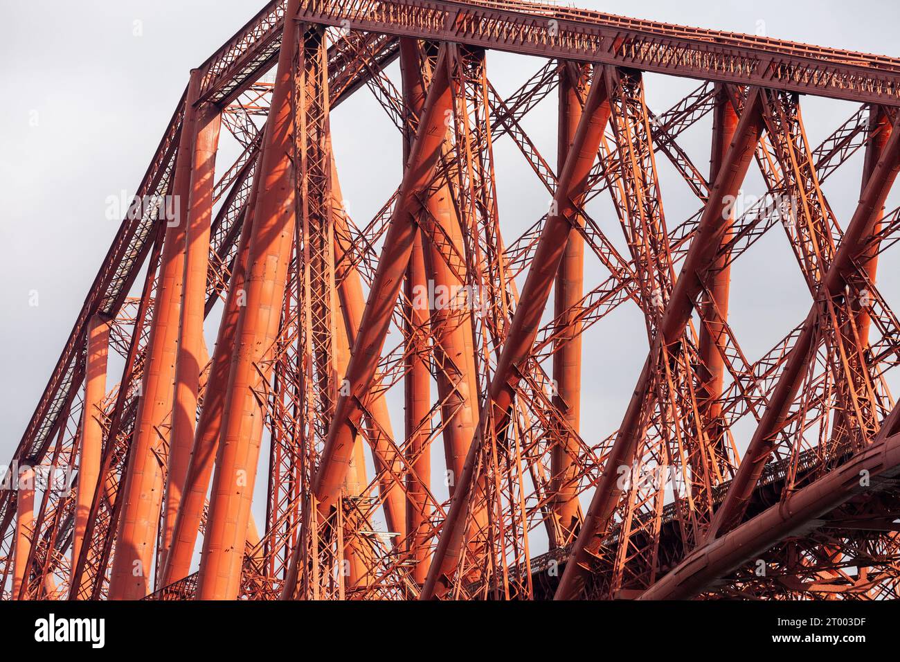 Detail of the Iconic Forth Bridge, over the Firth of Forth, Scotland ...