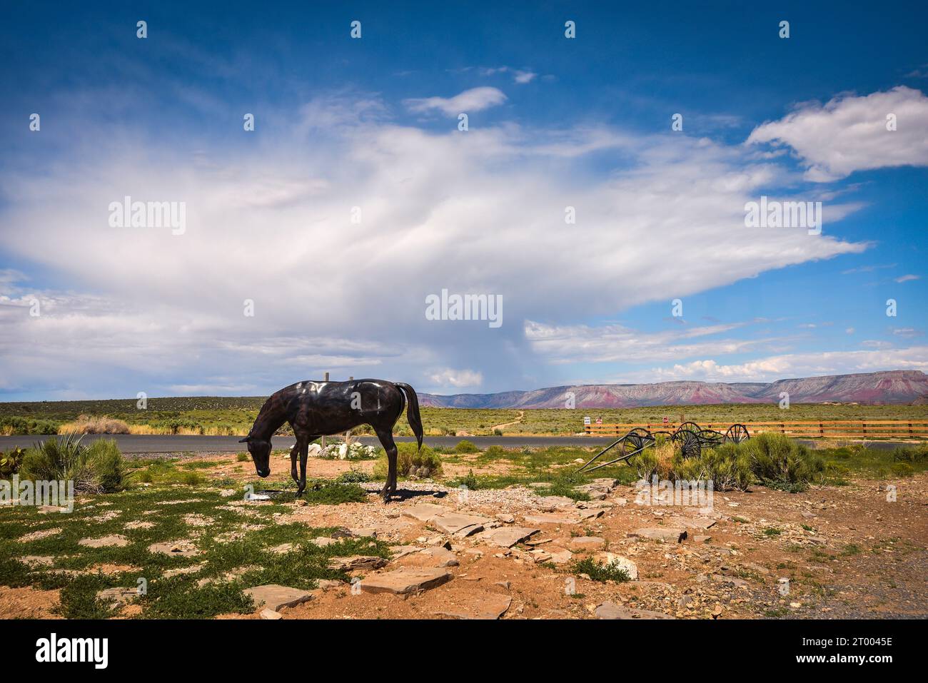 Horse Sculpture in Grand Canyon West - Arizona, USA Stock Photo