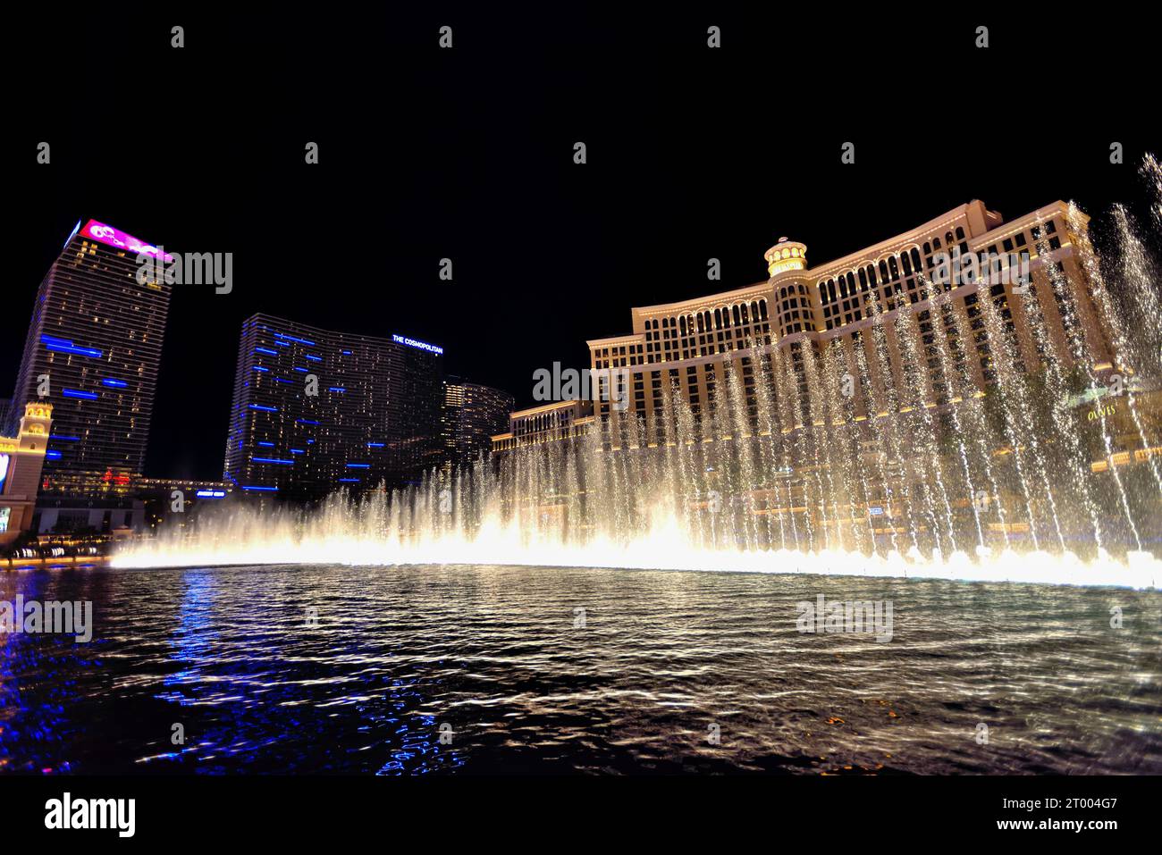 The Bellagio Fountains Show in Las Vegas, Nevada Stock Photo Alamy