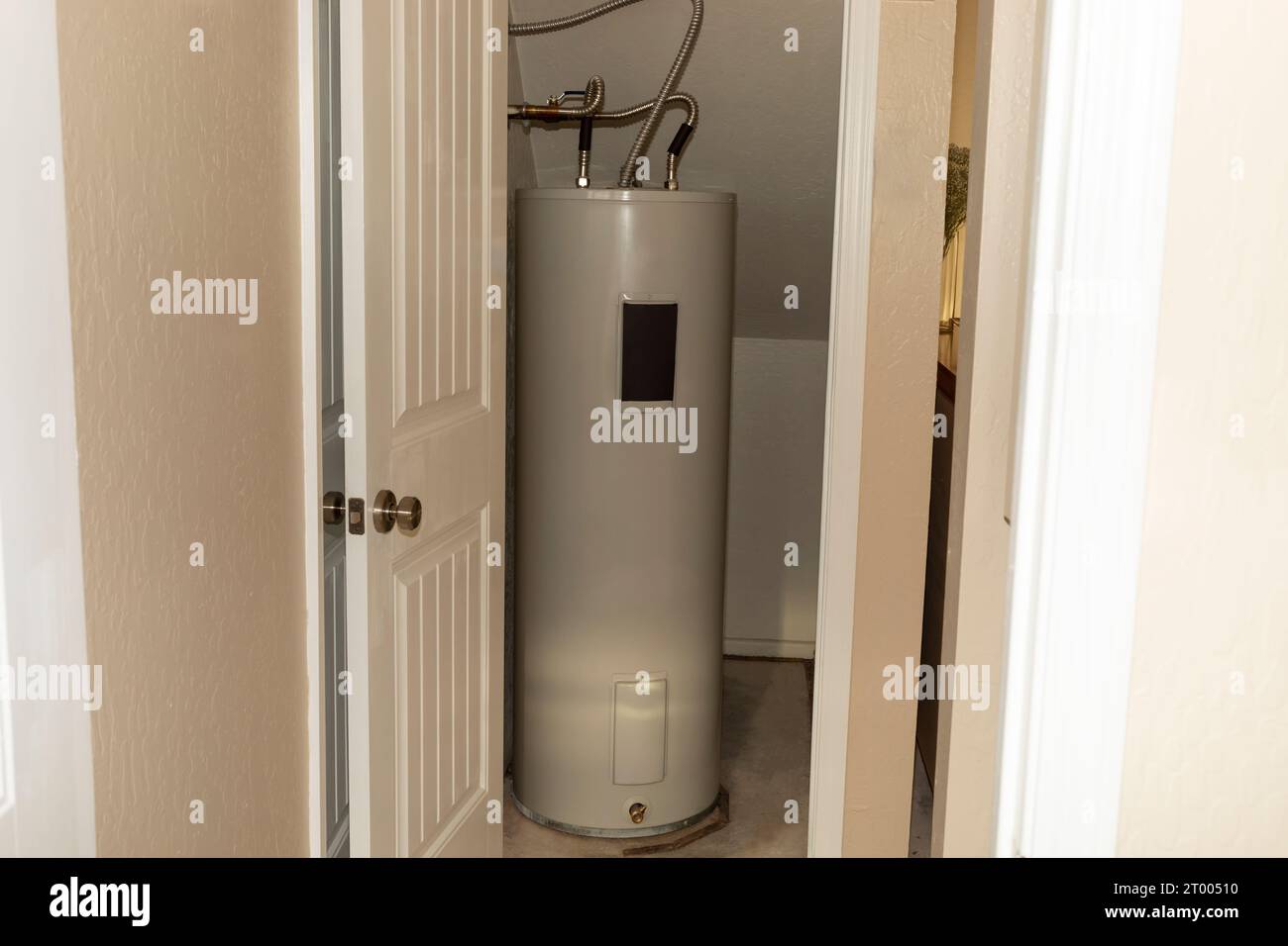 Automatic Storage Water Heater 75 Gal In Storeroom. Modern Electric Boiler, Water Tank in
