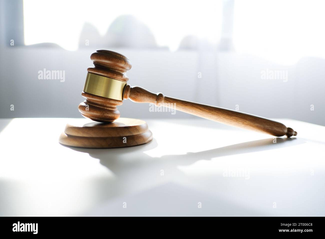 Judge gavel hammer on Lawyer desk Stock Photo Alamy
