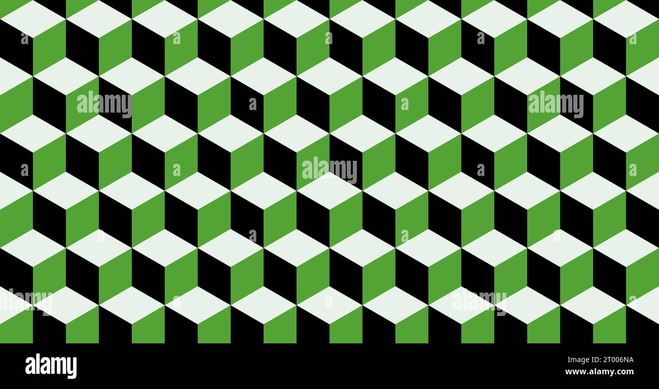 Isometric cube grid seamless pattern. Cubic isometric hexagon grid texture. Rhombus mesh background. Geometric squared pattern. Vector illustration Stock Vector