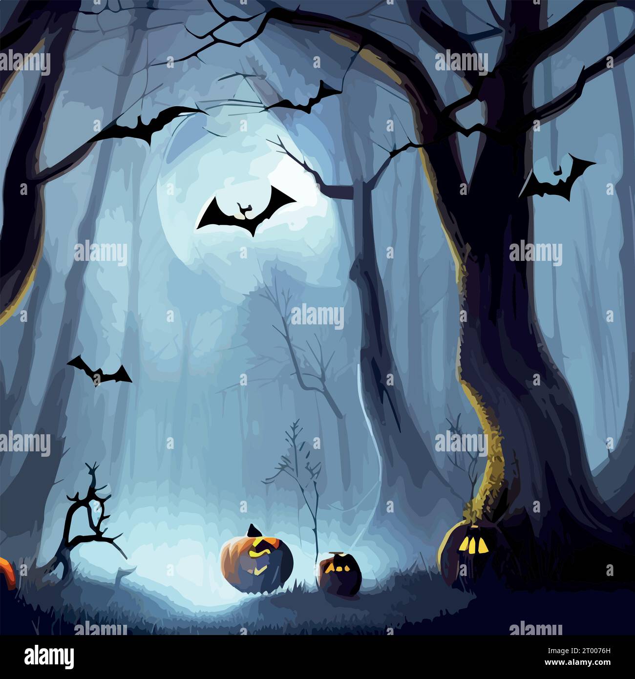 Dark Forest Halloween Background With Bats Trees Halloween Purple dark-forest-halloween-background-with-bats-trees-halloween-purple
