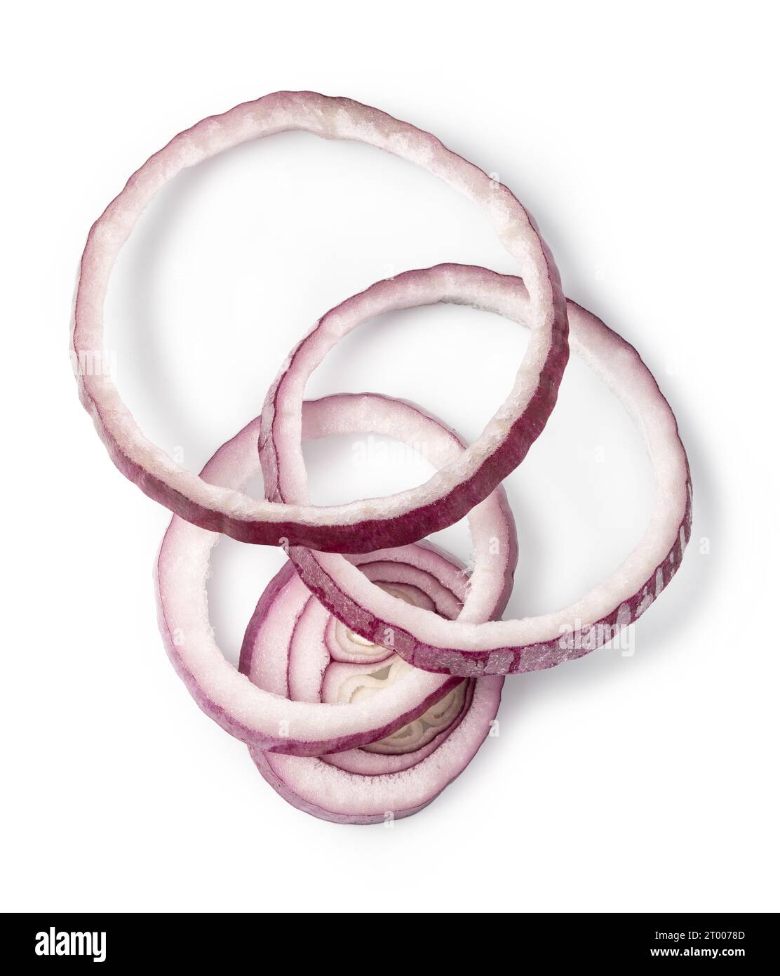 Sliced red onion ring Stock Photo