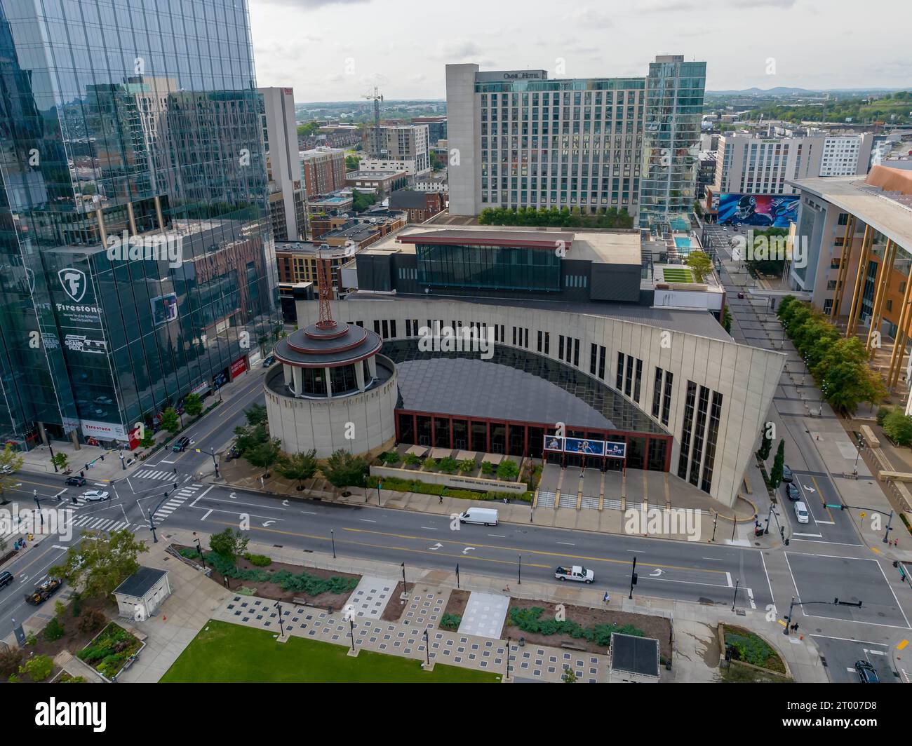 Aerial View Of The Country Music Hall Of Fame And Museum Located In
