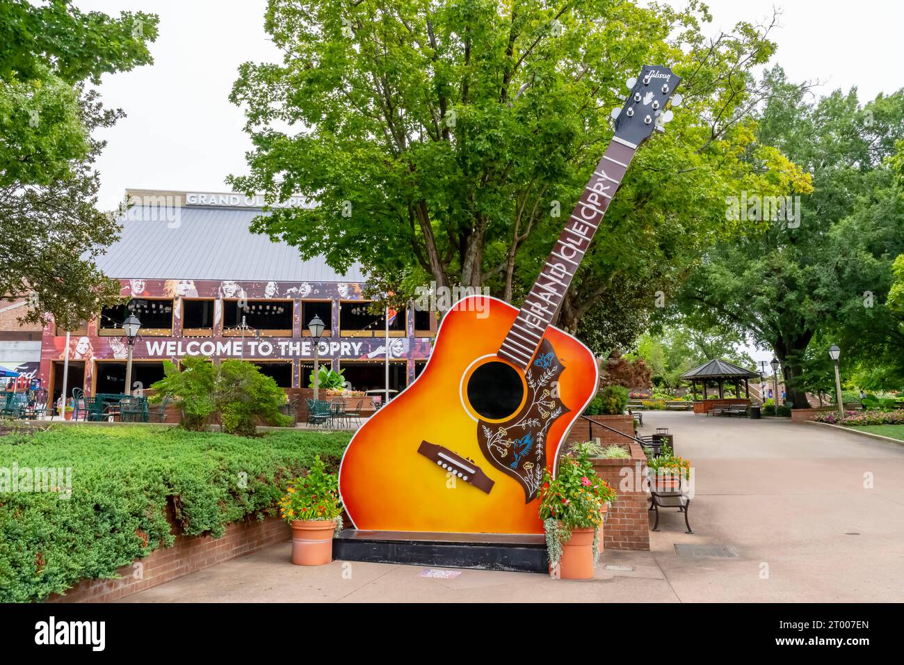 Aerial view of the Grand Ole Opry in Nashville Tennessee Stock Photo