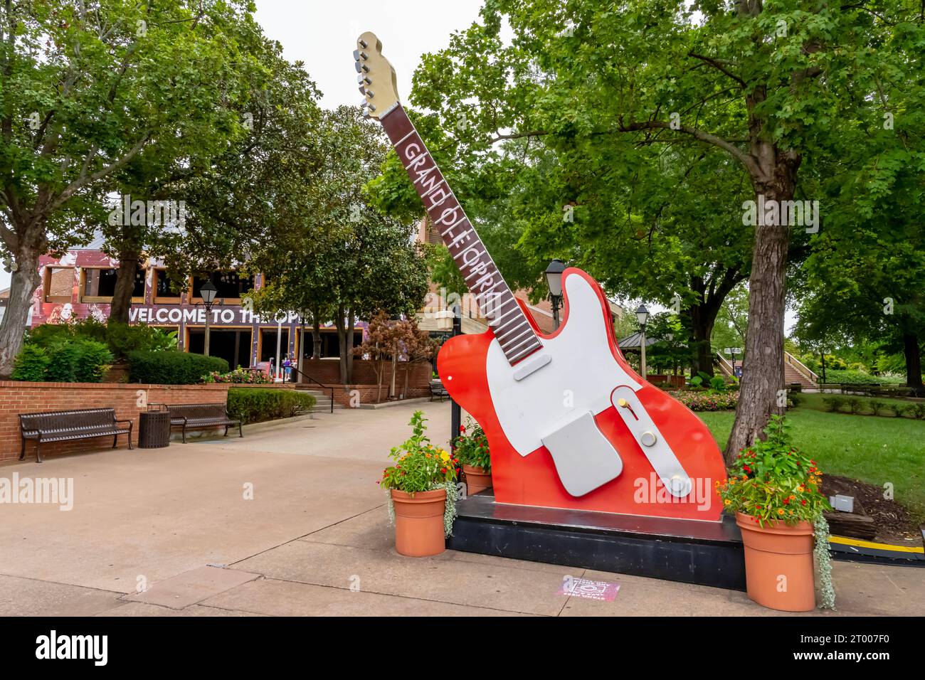 Aerial View Of The Historic Grand Ole Opry In Nashville Tennessee Stock Photo