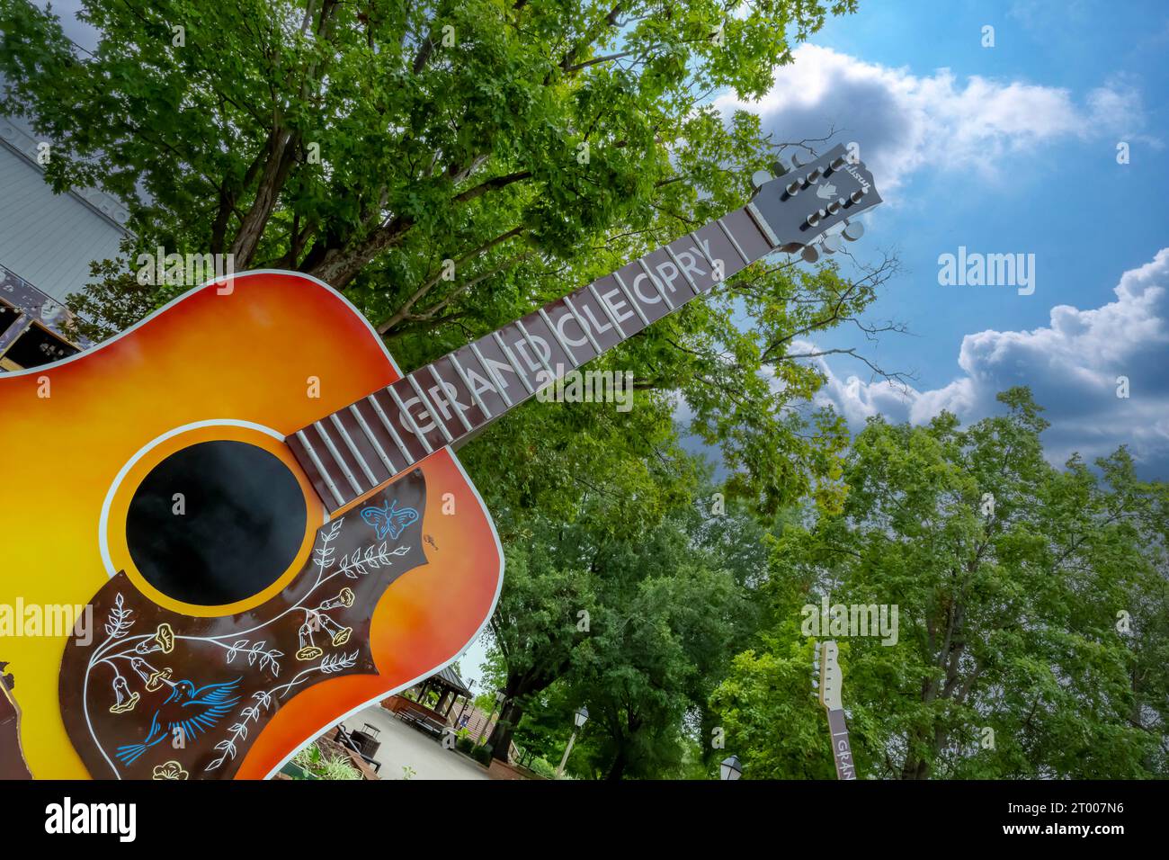 Aerial View Of The Historic Grand Ole Opry In Nashville Tennessee Stock