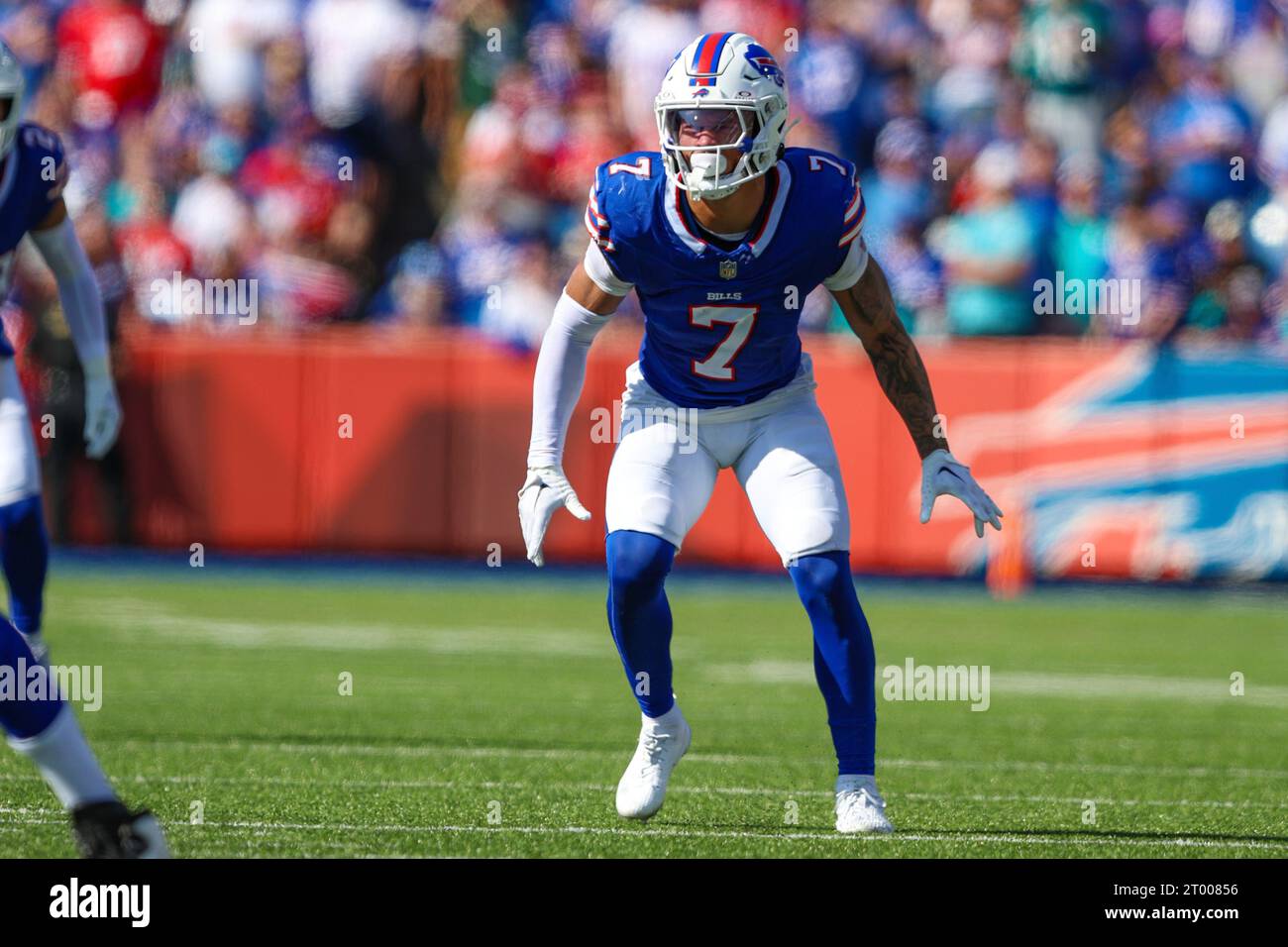 Buffalo Bills cornerback Taron Johnson (7) in action during an NFL ...