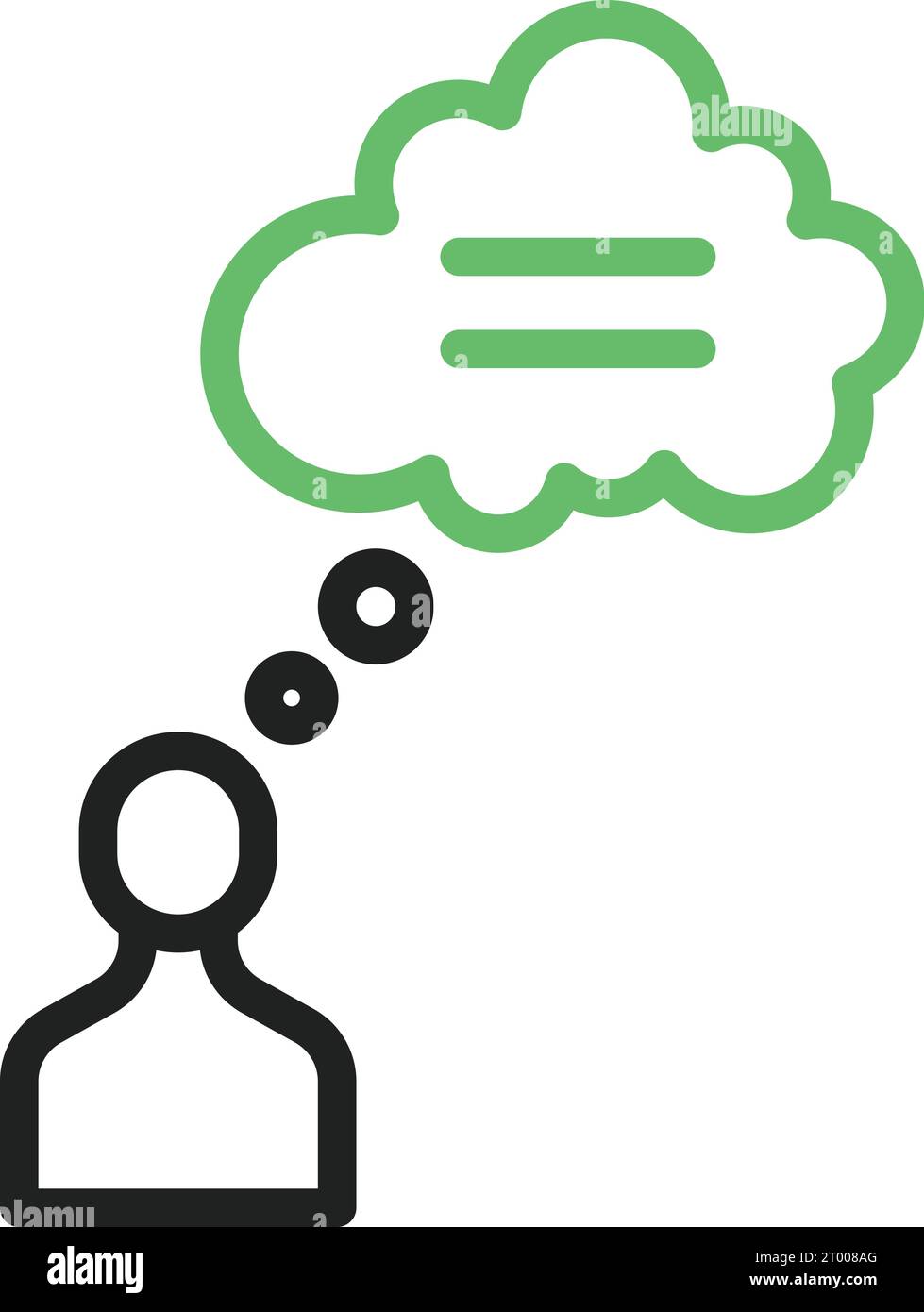 Thought Bubble icon vector image. Suitable for mobile application web application and print media. Stock Vector