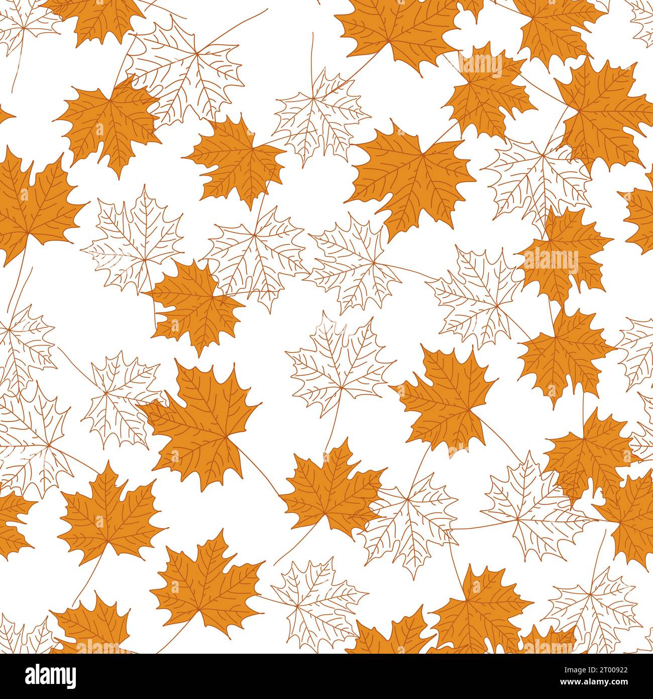 Orange watercolor painted vector autumn maple leaf background Stock ...