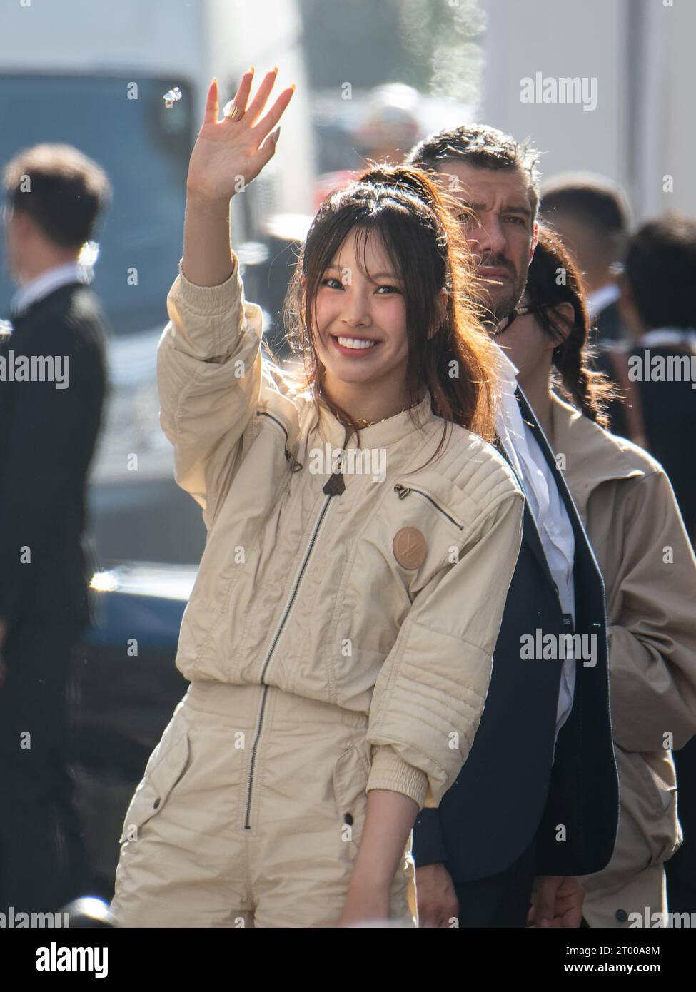 Paris, France. 02nd Oct, 2023. Hyein, singer of NewJeans, attends the Louis Vuitton Womenswear Spring/Summer 2024 show as part of Paris Fashion Week on PARIS FASHION WEEK - OCTOBER 02 2023 Credit: Jacques Julien/Alamy Live News Credit: Jacques Julien/Alamy Live News Stock Photo