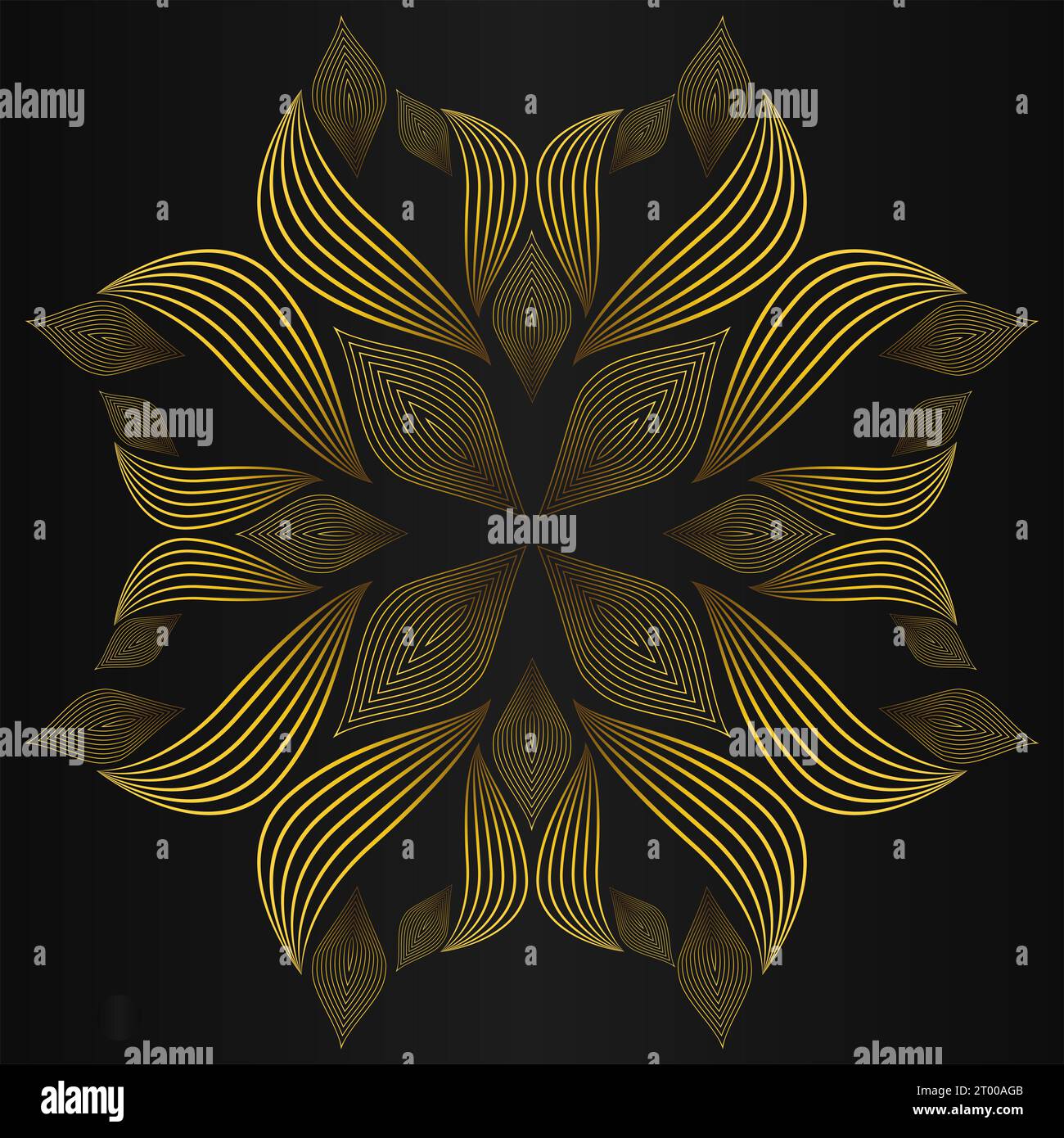 abstract luxury gold floral decoration design Stock Photo - Alamy