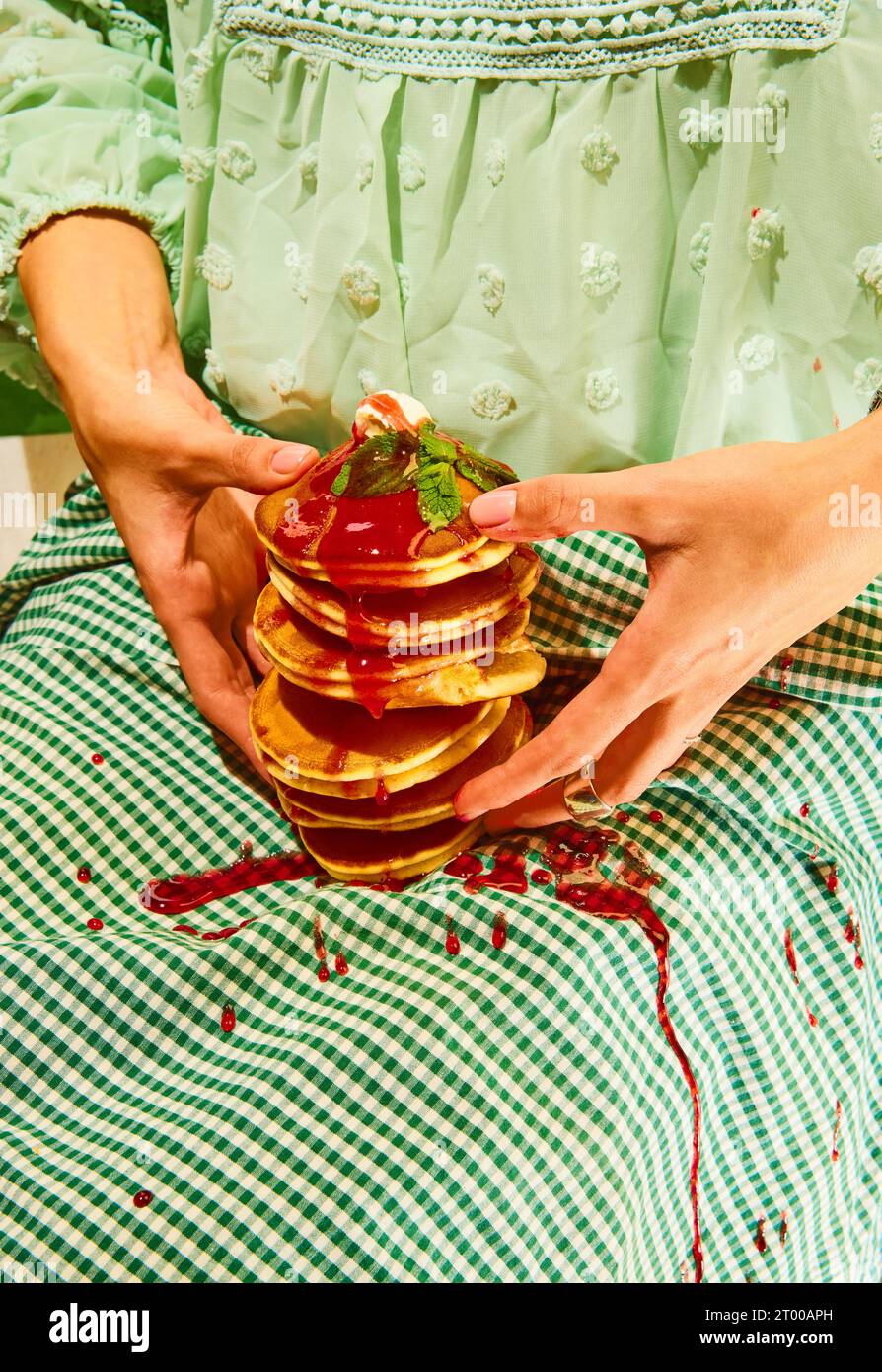 Food Pop Art Photography Close Up Cropped Portrait Of Woman Holding food-pop-art-photography-close-up-cropped-portrait-of-woman-holding