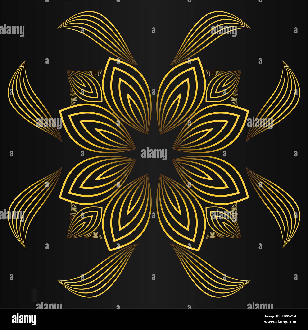 abstract luxury gold floral decoration design Stock Photo - Alamy