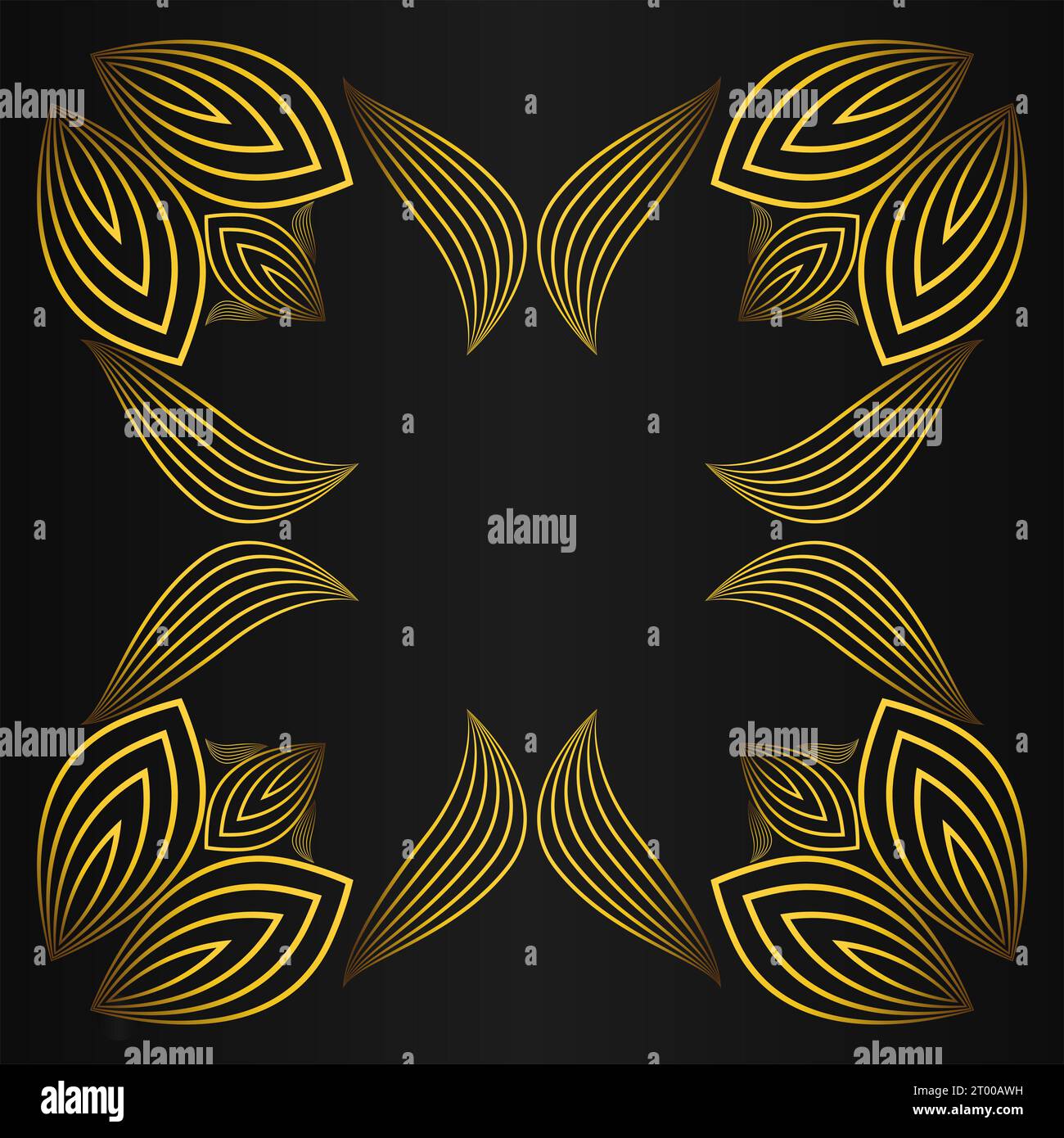 abstract luxury gold floral decoration design Stock Photo - Alamy