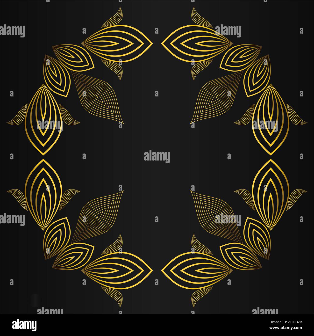 abstract luxury gold floral decoration design Stock Photo - Alamy