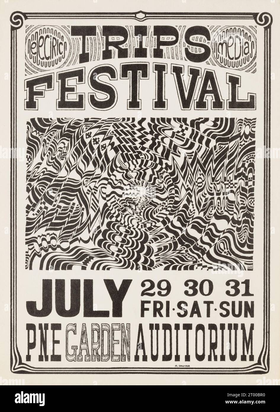 Grateful Dead, Janis Joplin, July 29-31, 1966 - Trips Festival Vancouver, PNE Garden Auditorium Stock Photo
