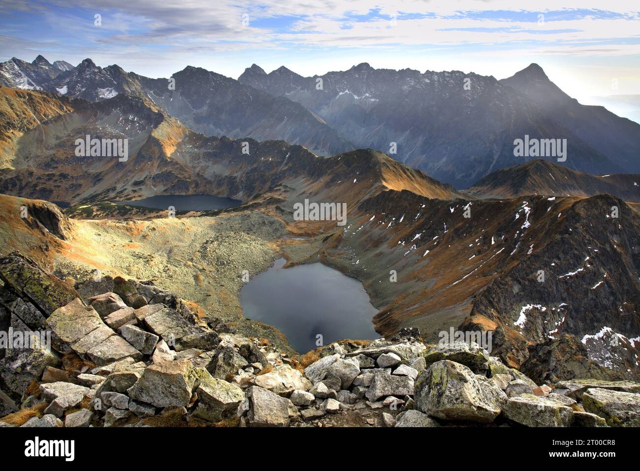 Zadni Staw Polski in  Valley Of The Five Lakes. Tatras Stock Photo