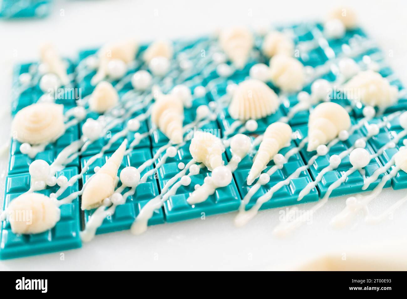 Mini mermaid chocolate bars Stock Photo