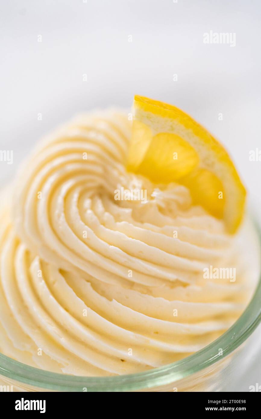 Lemon Buttercream Stock Photo
