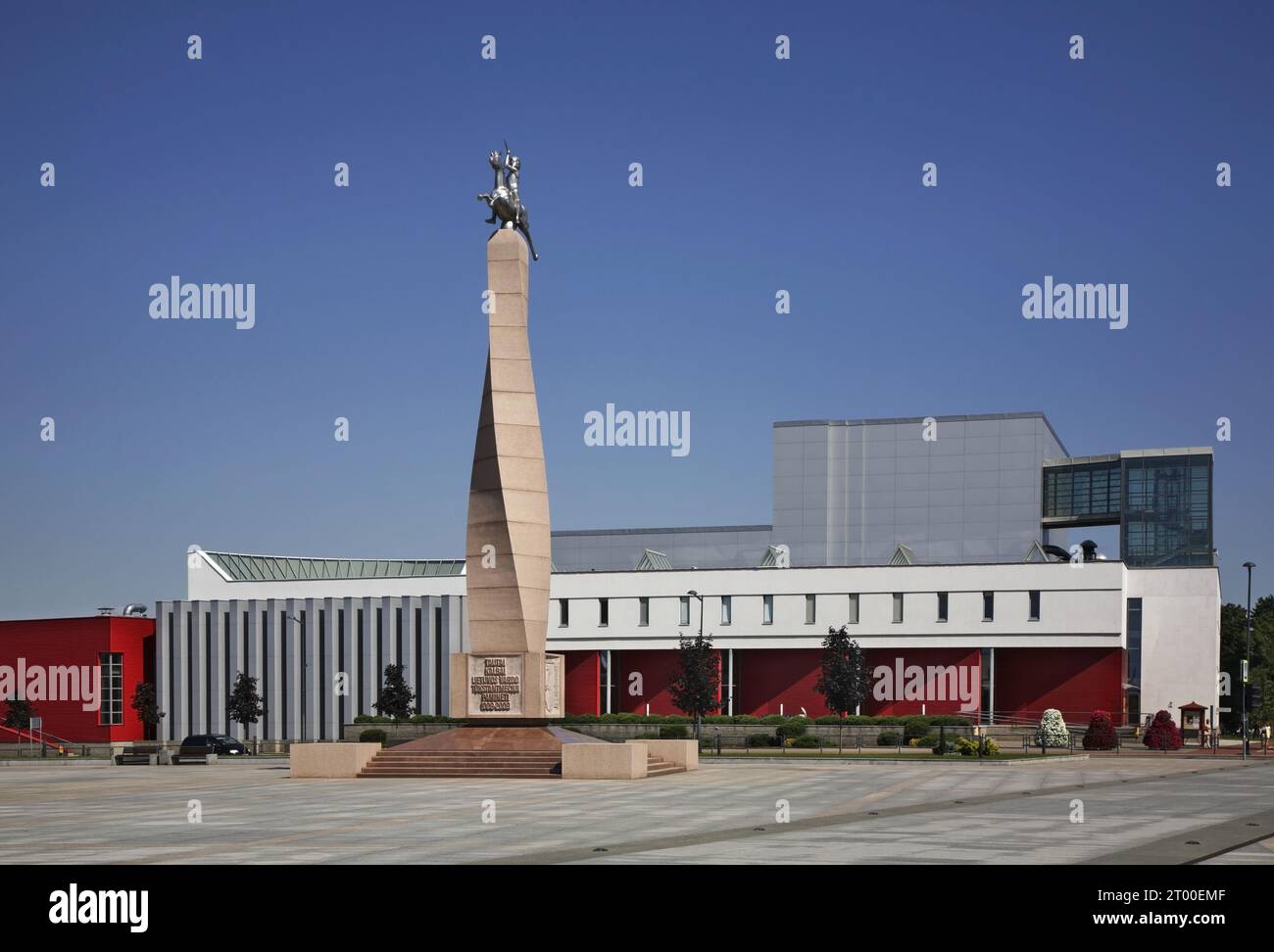 Basanavicius square in Marijampole. Lithuania Stock Photo