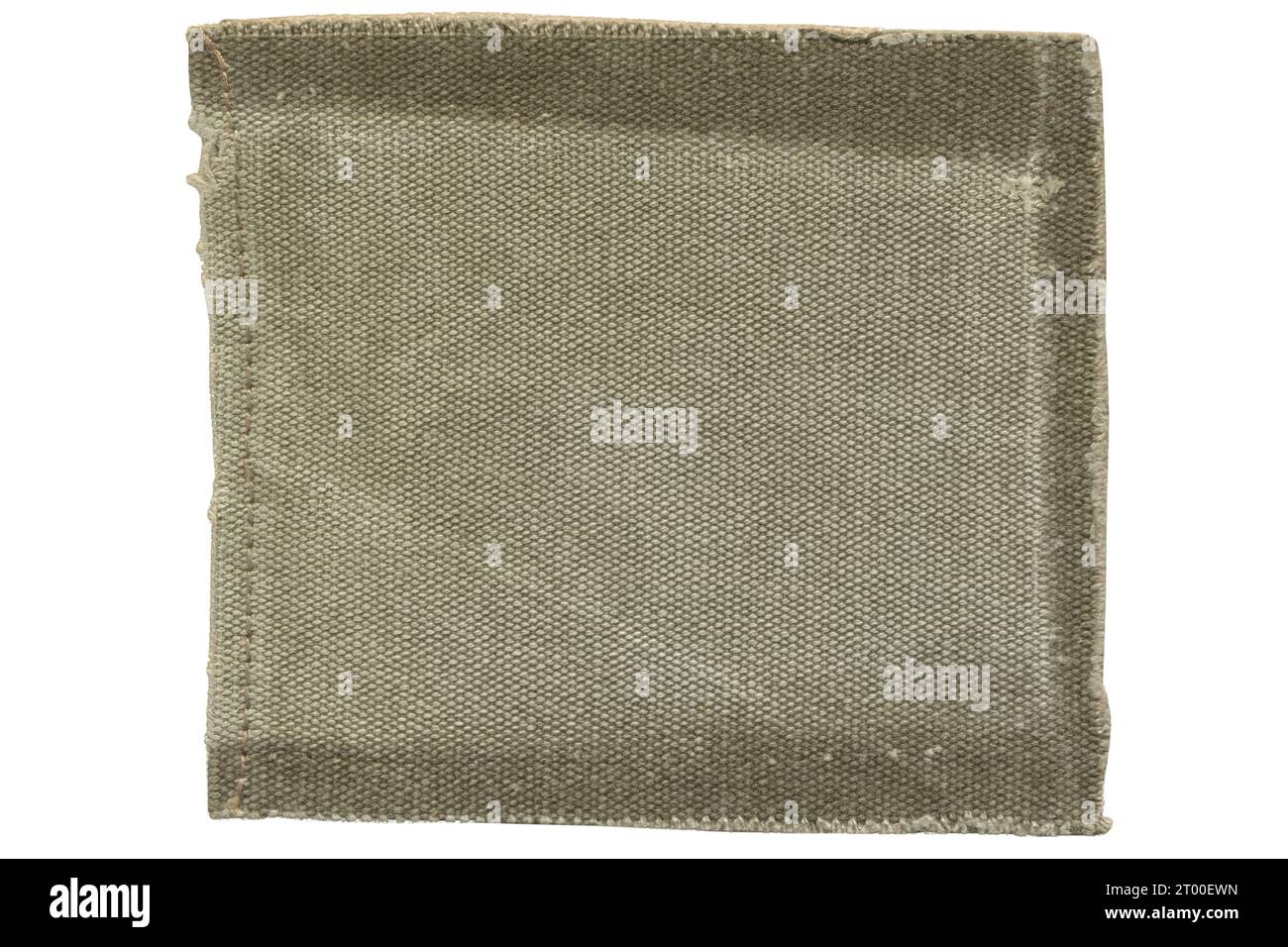 khaki cotton canvas. texture. High resolution isolated on white background Stock Photo