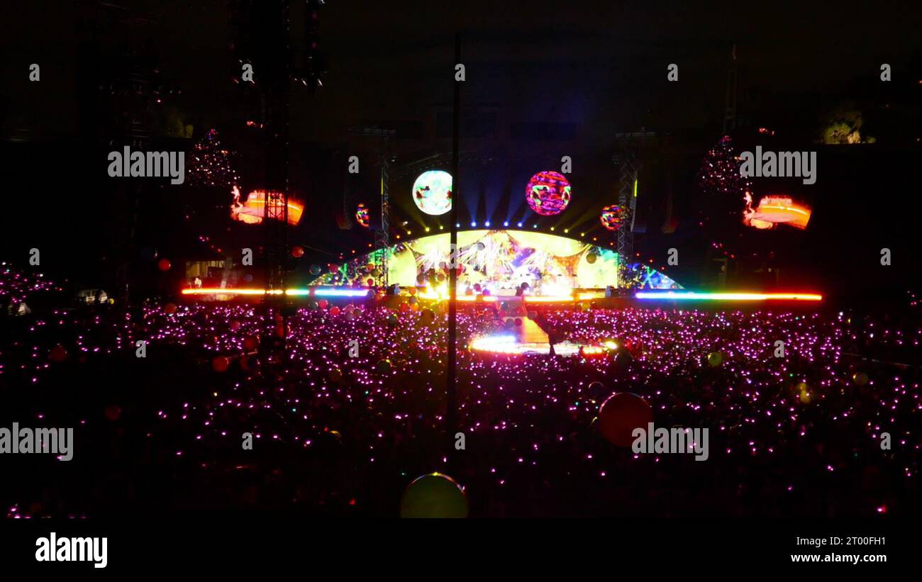 Chris Martin and Will Champion from Coldplay backstage at the Hollywood  Bowl, Los Angeles, united States of America Stock Photo - Alamy