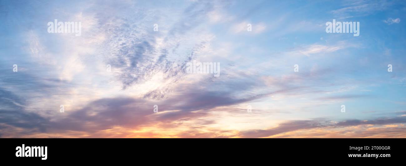 Colorful sunset, sunrise sky with clouds. Nature background Stock Photo ...