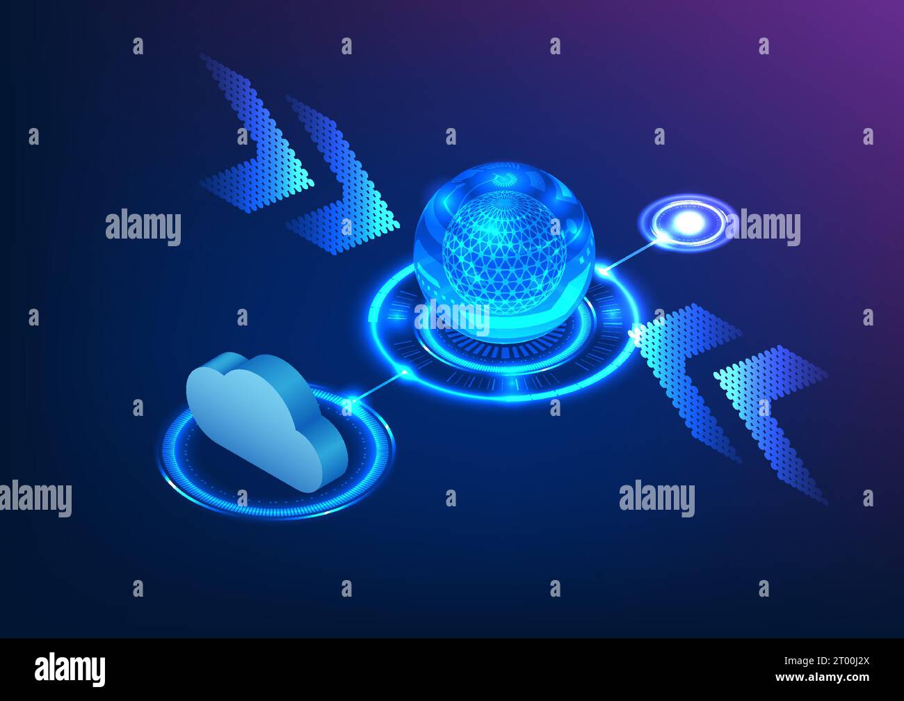 Artificial intelligence technology receives and transmits data, linked
