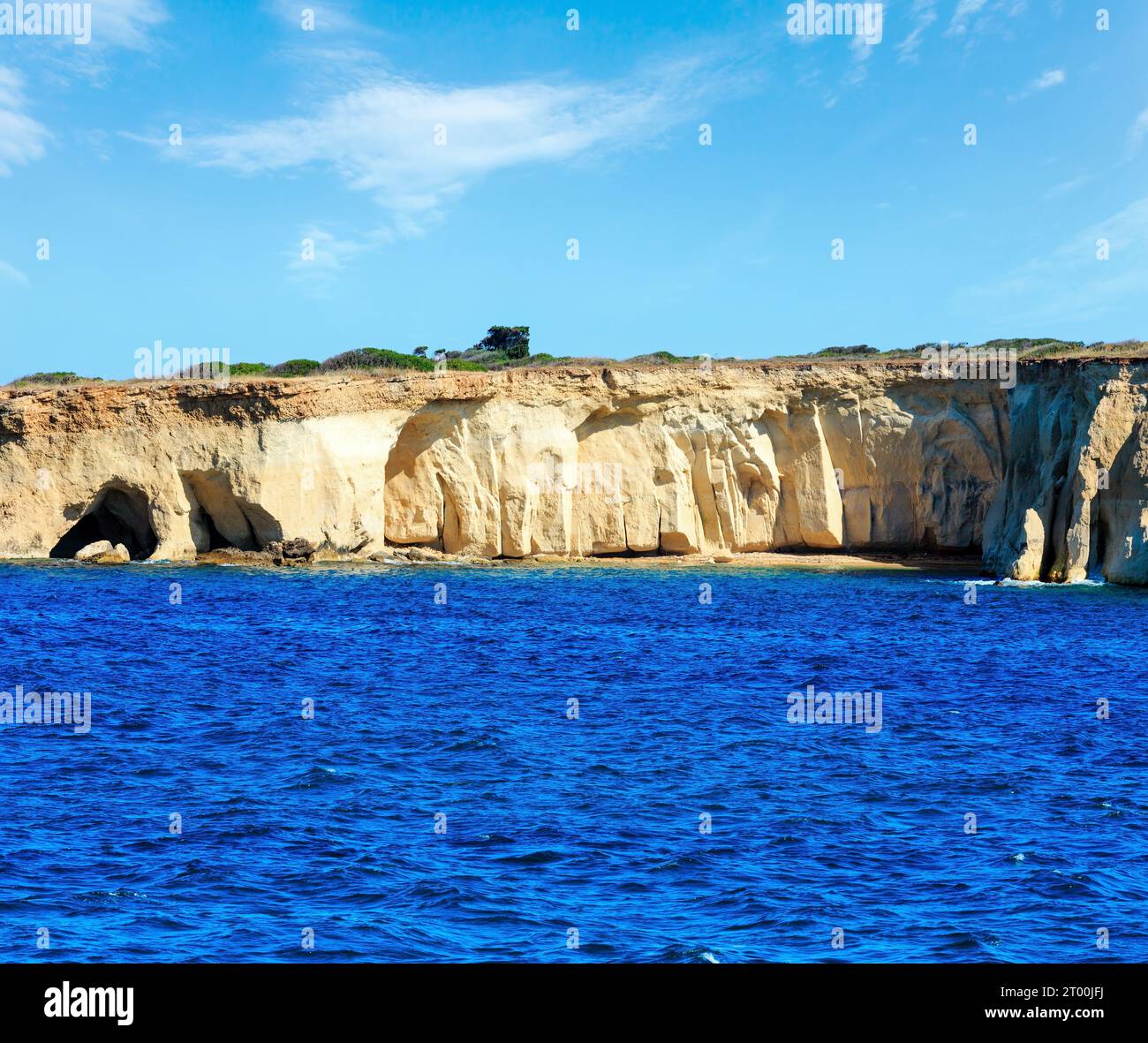 Sicily summer sea coast, Italy Stock Photo