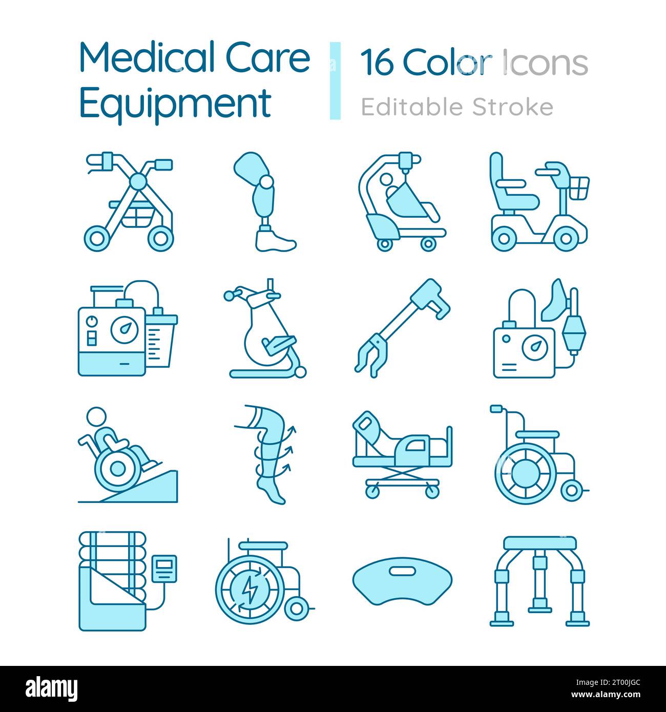 Medical equipment icons pack hi-res stock photography and images - Alamy