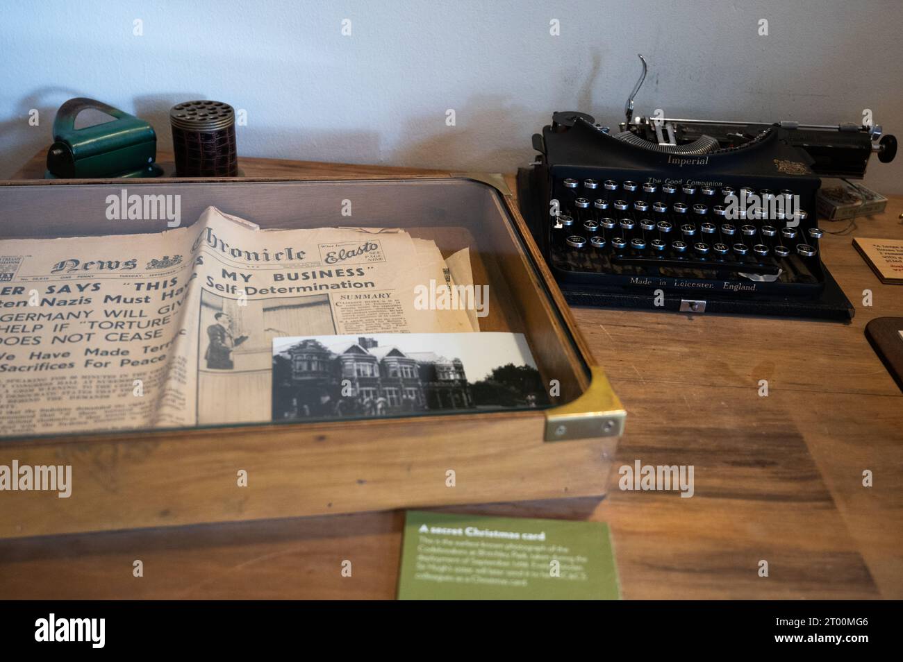 1940s typewriter in the mansion office of Bletchley Park, wartime home