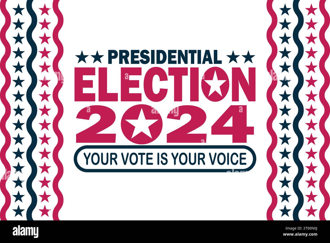 Presidential Election 2024. vector illustration. Your Vote Is Your