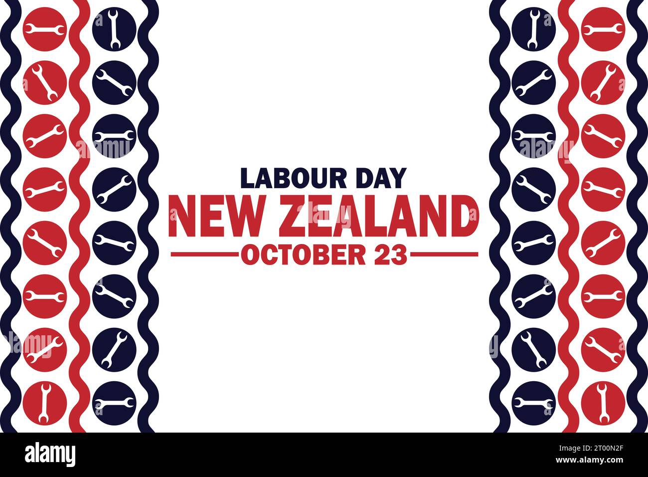 Labour Day New Zealand. October 23. Holiday concept. Template for