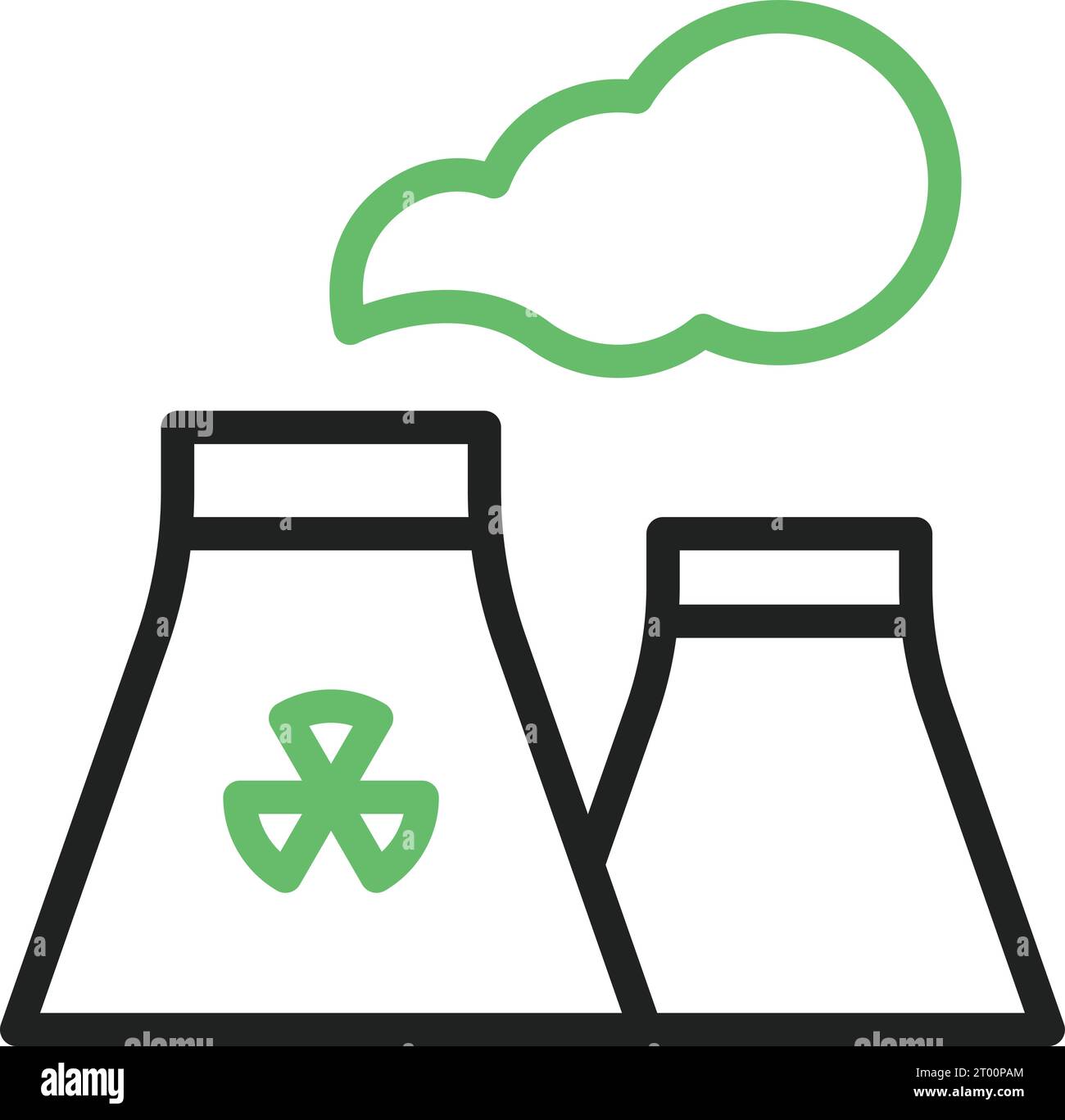 Nuclear Plant icon vector image. Stock Vector