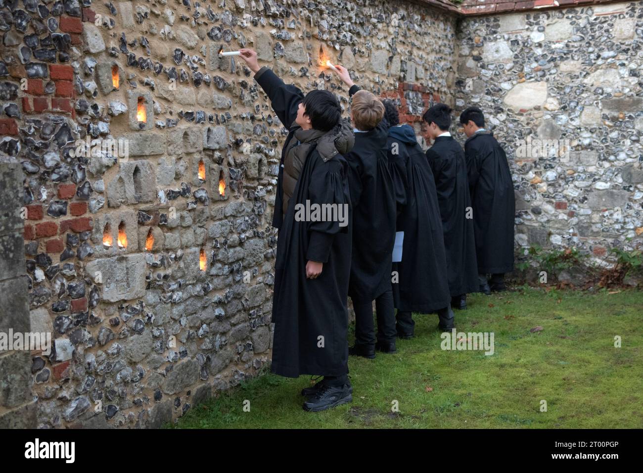 Winchester College students pupils at the annual Illumina Ceremony