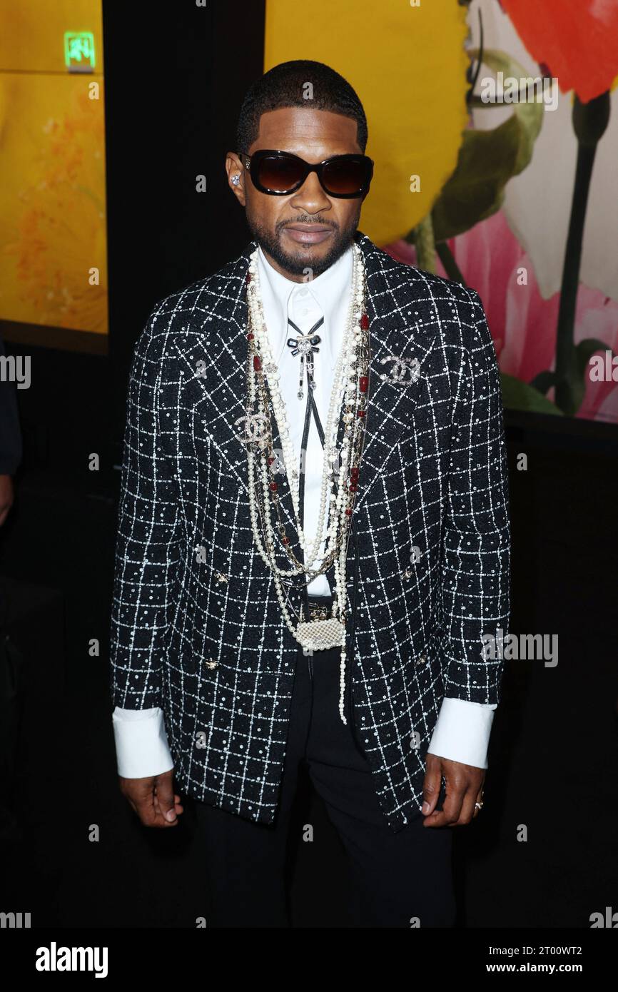 Paris, France. 03rd Oct, 2023. Usher attends the Chanel Ready to