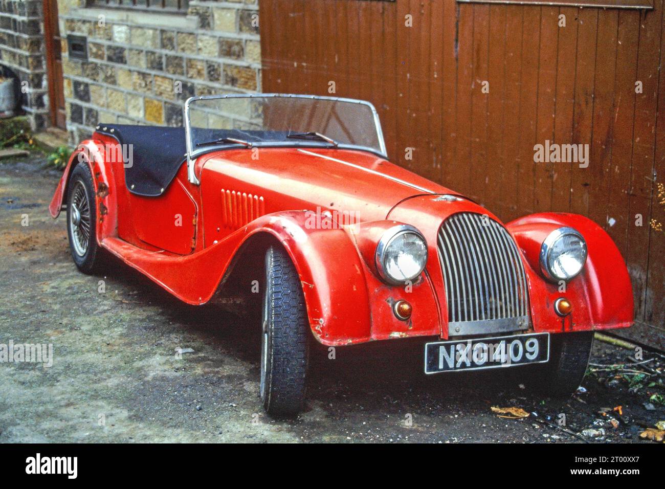 1961 Morgan Sports Car, Silsden, West Yorkshire, England Stock Photo