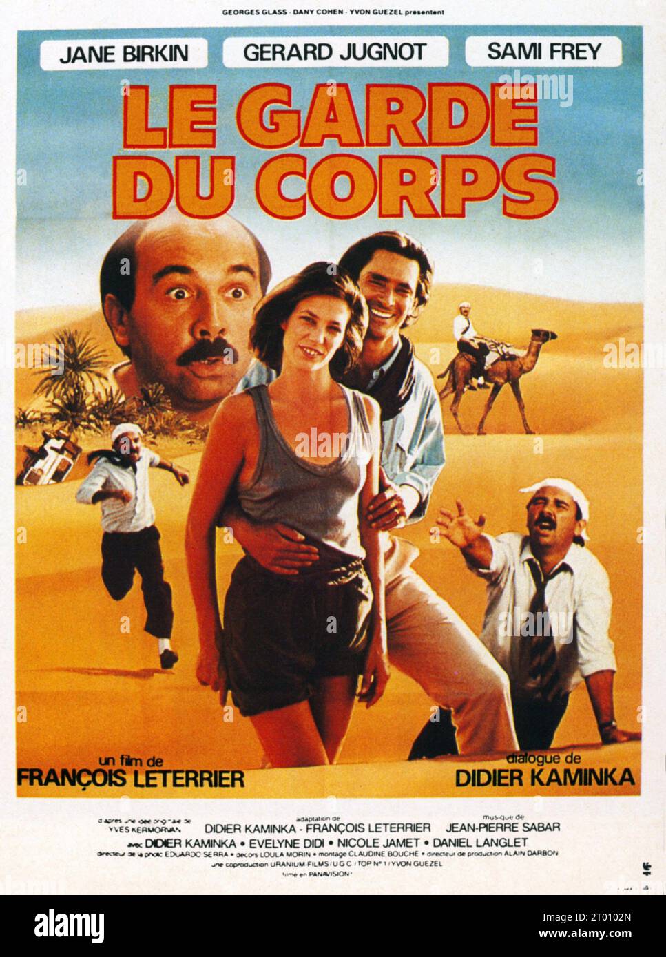 Le Garde du corps Year : 1984 - France Director : François Leterrier Jane Birkin, Sami Frey, Gerard Jugnot French poster Stock Photo
