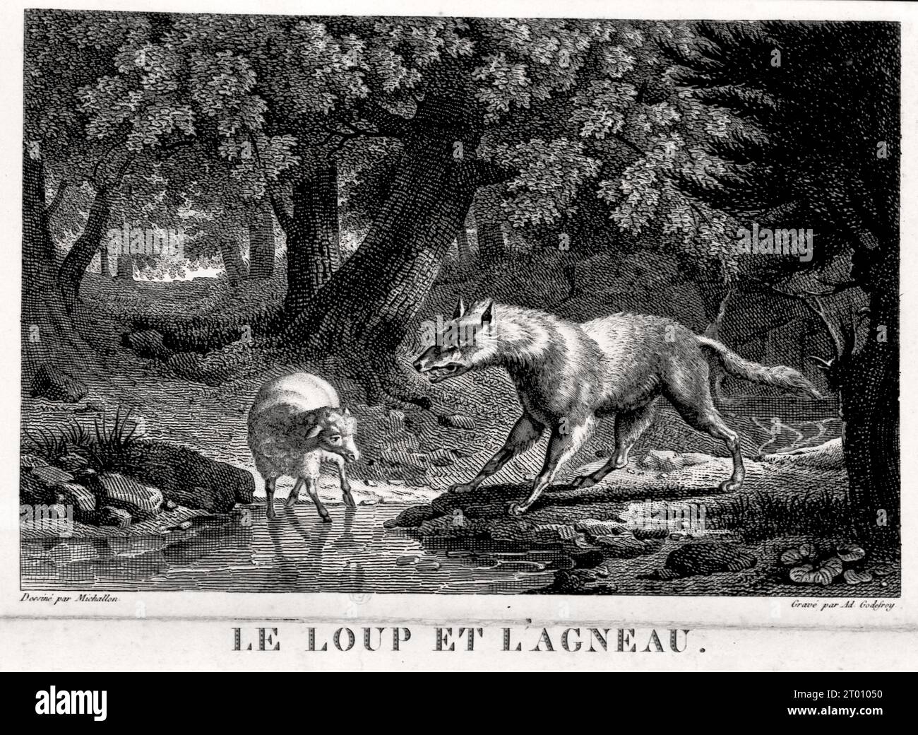 Le Loup et l'Agneau (The Wolf and the Lamb) The Fables of La Fontaine, illustrated by Jean