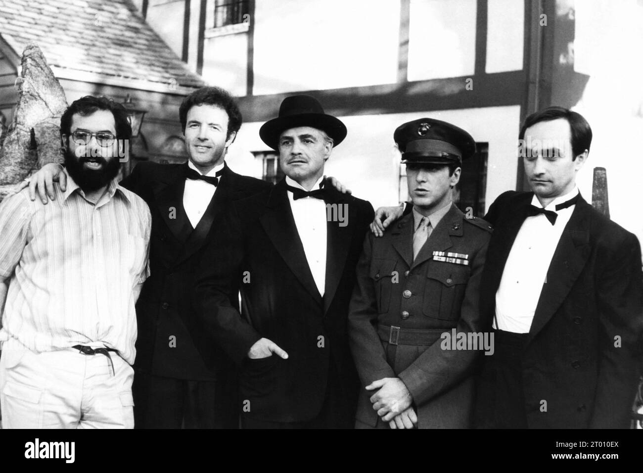 The Godfather Year : 1972 USA Director: Francis Ford Coppola James Caan, Marlon Brando, Francis Ford Coppola, Al Pacino, John Cazale Shooting picture Stock Photo